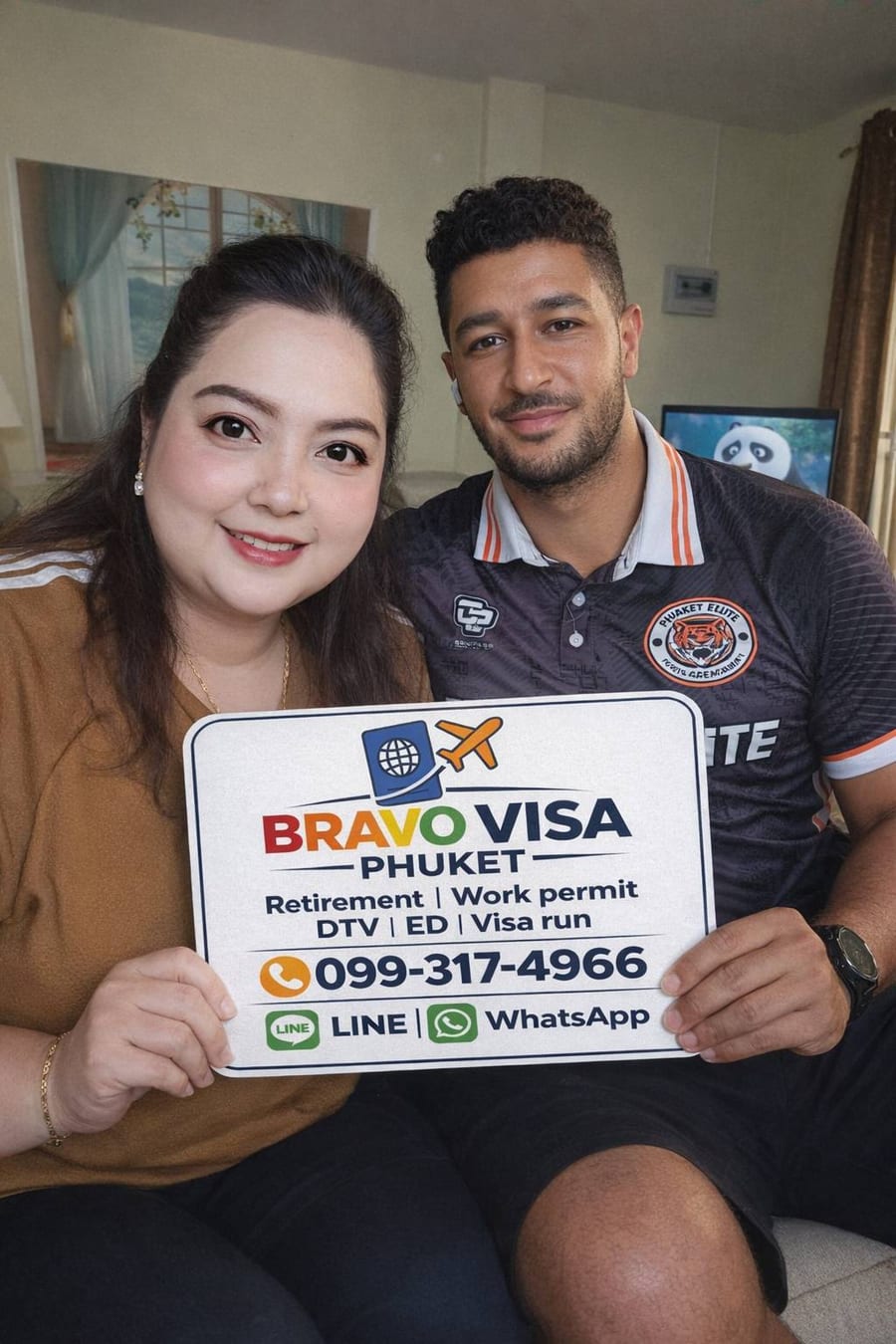 Happy couple who used Bravo Visa Service