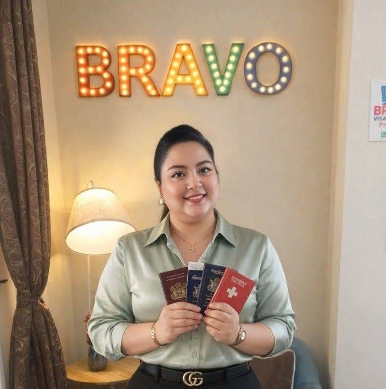 Bravo Visa Service team with clients' passports